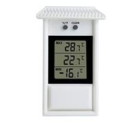 DAZZLEEX Thermomètre numérique à affichage max min serre jardin intérieur extérieur mur chambre affichage numérique thermomètre thermomètre blanc