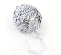 DAZZLEEX Vigne artificielle en rotin de 20 m - Feuilles de saule artificielles dorées et argentées pour décoration de mariage, arrangements floraux, guirlande de fête, centre de table (argent)
