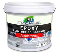 DB Rénovation Kit Antidérapant Peinture Résine Epoxy sol béton + Sable de quartz - Gris anthracite 5KG pour Garage - Trafic intense