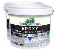 DB Rénovation Peinture Résine Epoxy sol béton Garage, parking - Blanc perlé 9KG Prêt à l'emploi - Trafic intense - Etanche