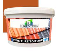 DB Rénovation Peinture Toit Rénovation tuile - Haute imperméabilité toiture 12KG (jusqu'à 120m²) Hydrofuge, Forte protection UV - Terre cuite
