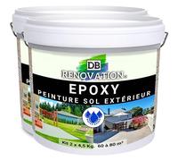 DB Rénovation Résine Epoxy Peinture sol Terrasse, balcon - Haute résistance Extérieur, Prêt à l'emploi - Beige 9KG