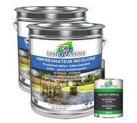 DB Rénovation Vernis de protection sol béton, pierre pour Terrasse, façade - Imperméabilisant, Hydrofuge, Anti-tâche - Incolore 10 KG + 2L Diluant