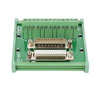 DB25 D-Sub mâle femelle carte de dérivation bornier module d'interface de montage sur rail DIN pour systèmes de contrôle PLC vert 91x86x52mm