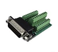 DB26-G2-01 Connecteur de bornier Adaptateur mâle 26 broches vers borne à vis PCB pour équipement de sécurité - Vert EVA isolé 69 mm x 39,5 mm