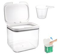 DBAATTZ Boîte de Rangement pour Détergent, 4,5L Boite Lessive, Boîte de Rangement pour poudre à Laver, Récipient pour Poudre à Lessive,Organisateur pour Détergent avec Verre Doseur