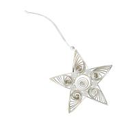 DBKD Ornement de Noël Paper Star 10.5 cm White
