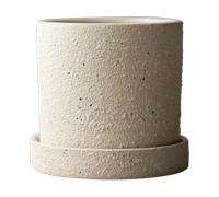 DBKD Pot Ø10 cm avec soucoupe Grow Crème structure