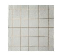 DBKD Serviette en papier carrée 33x33 cm Lot de 20 Crème