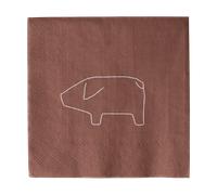 DBKD Serviette en papier Swedish pig 33x33 cm. 20 pièces Red