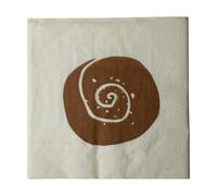 DBKD Serviettes en papier Bulle 20 pièces Creme-Brown. 33x33 cm