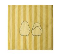 DBKD Serviettes en papier Chubby Chicken Stripe 20 pièces Creme. 33x33 cm