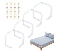 DBREAKS 4 Pièces Arret Matelas, 14cm Cale Matelas Antidérapants pour Coins du Lit, Anti Glisse Bloque, pour Lits en Bois, Ressorts, Camping-Cars, Blanc