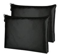 DBREAKS Lot de 2 porte-documents résistants au feu 38 x 27 cm, Noir Sacs Anti-feu Documents, Sac de documents ignifuge et Étanche, Sac à Documents Ignifuge, Pour L'argent, Les Documents