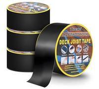 DBREAKS Ruban Butyle Adhésif Etancheite Terrasse 50mm x 15 m x 4 Rouleaux | Ruban pour Solives de Terrasses en Bois, Poutres, Toits, Bande de Protection Lambourde, Flexible, Durable, Résistant aux UV