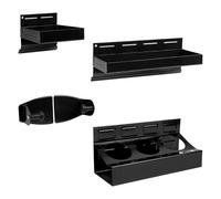 DBREAKS Set de Rangements Magnétiques, Étagère magnétique pour boîte à Outils, Plateau, Porte-Serviettes en Papier, pour Atelier, Garage, Cuisine et Bureau, Noir