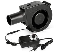 DBREAKS Ventilateur Radial 12 V avec Régulateur de Vitesse, Ventilateur Radial Turbine AC 220 V avec Sortie D'air, pour Camping, Barbecue, Pique-Nique, Cheminée Gonflable, Ventilation, Refroidissement