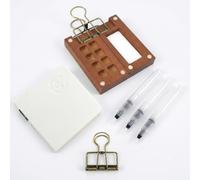 DBTW 6 Pièces Kit de Voyage Aquarelle Mini, Palette de Carnet de Croquis Portable, Palette de Voyage en Bois Coffret de Peinture, Palette Aquarelle Portable pour Gouache Peinture Acrylique
