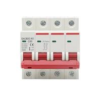 DC 1000V 4P Solar Circuit Breaker Overload Protection Switch 6A 10A 16A 20A 25A 32A 40A 50A 63A Photovoltaic PV System MCB BIANMTSW(63A)