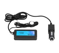 DC 12V Thermomètre de Voiture, Mini Jauge de Température Numérique | Universelle Thermomètre avec Écran Rétroéclairé LCD pour Automobile Voitures Camion UV Intérieur Extérieur (Bleu)
