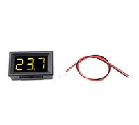 DC 2.5-30V 0.56inch Voltmètre Numérique Professionnel 2 Fils Imperméable Tension avec Affichage LED (Jaune)