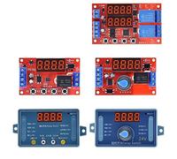 DC 5V 12V 24V 10A Module de relais temporisé réglable 32 Modes LED minuterie numérique déclencheur interrupteur commande Cycle d'impulsion 1 pièces(12v Rotary With Case)