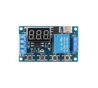 DC 5V 12V 24V lumière LED numérique temporisation relais déclencheur Cycle minuterie interrupteur Circuit imprimé contrôle de synchronisation 1 pièces(10 Pcs,Typc-c relay)
