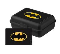 DC Comics Batman Logo Boîte à Déjeuner Sandwich Bento Lunch Box avec Séparateurs noir