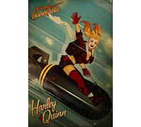 DC Comics Bombshells Affiche Harley Quinn sur une bombe 61 x 91,5 cm, Bois dense, Multicolore, 91.5x61x0.02 cm