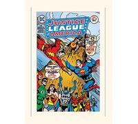 DC Comics Image + Passe-Partout 30 x 40 cm - Justice League Retro
