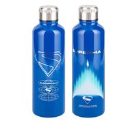 Paladone Bouteille d'eau en métal bleu Superman sous licence officielle DC Comics Superhero 500 ml Bouteille isotherme réutilisable en acier inoxydable pour l'école, le sport, le travail