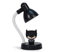 DC Comics Mini lampe Batman à changement de couleur | Produit officiel | Lampe de personnage rechargeable par USB avec figurine torsadée | Lampe de bureau réglable | Lumière fantaisie de culture pop
