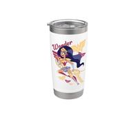 DC Super Hero Girls Wonder Woman and Logos Gobelet isotherme en acier inoxydable double paroi