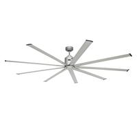 DC Ventilateur de plafond avec Télécommande 6 Vitesses Big Smooth Titane 244cm