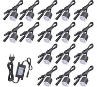 DC12V Low Voltage Recessed LED Deck Lights IP67 Waterproof Outdoor In-ground Lamp Landscape Light for Yard Garden Pathway Stairs Patio