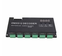DC5-24V 24 Canaux DMX Décodeur RGBW Décodeur à Tension Constante Affichage Numérique Gradation Pilote LED Contrôleur pour Barre de Scène