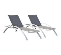 Dcb garden bains de soleil aluminium - Blanc