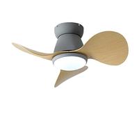 Dceinz 60cm Petit Ventilateur Silencieux Plafond Avec Lumiere Et Télécommande APP Lustre Ventilateur Réversible 6 Vitesses LED Dimmable Plafonnier Ventilateur Pour Bureau Chambre D'enfant-Grey