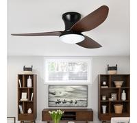 Dceinz Grande Plafonnier Ventilateur de Plafond Salon Dimmable Télécommande LED Lustre Ventilateur De Plafond Réversible Silencieux Dc Lumiere Ventilateur Plafond 6 Vitesses Smart Pour Chambre