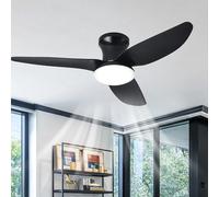 Dceinz Grande Plafonnier Ventilateur de Plafond Salon Dimmable Télécommande LED Lustre Ventilateur De Plafond Réversible Silencieux Dc Lumiere Ventilateur Plafond 6 Vitesses Smart Pour Chambre
