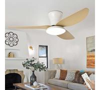 Dceinz Grande Plafonnier Ventilateur de Plafond Salon Dimmable Télécommande LED Lustre Ventilateur De Plafond Réversible Silencieux Dc Lumiere Ventilateur Plafond 6 Vitesses Smart Pour Chambre