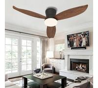 Dceinz Plafonnier Ventilateur à 3 Pales Intensité Lumineuse RéGlable Moteur Cc Silencieux Et RéVersible à Ventilateur Plafond Avec Lumiere Fonction Minuterie Six Vitesses,Couleur noyer-42