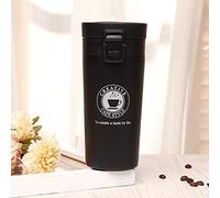 DCGSADFW Mode Voiture de l'eau Coupe en Acier Inoxydable isolé Coupe Vide Portable Coffee Cup Car Cup (6.5cm-8.0cm * 17.4cm) (Color : Black)