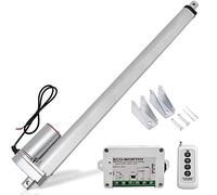 DCHOUSE Actionneur linéaire robuste 12 V 450 mm - Moteur de levage maximal - Kit de télécommande sans fil avec supports de montage (1500N 18")