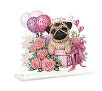 DCIDBEI Diamond Painting Porte Serviettes 15 x 15cm Peinture Diamant Porte Serviettes en Papier pour Toutes les Tailles de Support Serviette Papier Distributeur de nappe pour Cuisine Bar Chien