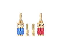 Dciustfhe Lot de 2 adaptateurs à refroidis à l' 6 mm - Raccord pour fiche de brûleur TIG - Bleu + rouge