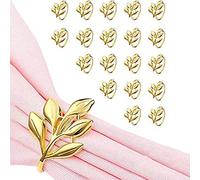 Dciustfhe Lot de 20 ronds de dorés pour serviettes de table - Vacances pour fêtes