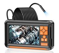 Dcotivyz Caméra Endoscopique, 1080P HD Ecran IPS 4.3 Pouces Endoscope avec Smart-Chip, Zoom 2X, IP67 Camera Inspection Canalisation à Étanche IPS de 4.3 Pouces, Câble Semi-Rigide de 5M