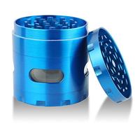 DCOU Nouveau Design Moulin à épices 5,5 cm 4 pièces avec récipient à épices - Broyeur en Alliage de Zinc Durable - Moulin à ou à - Moulin à Poivre (Bleu)