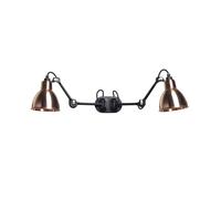 Lampe Gras N204 Applique Murale Double Mat Noir et Cuivre Brut